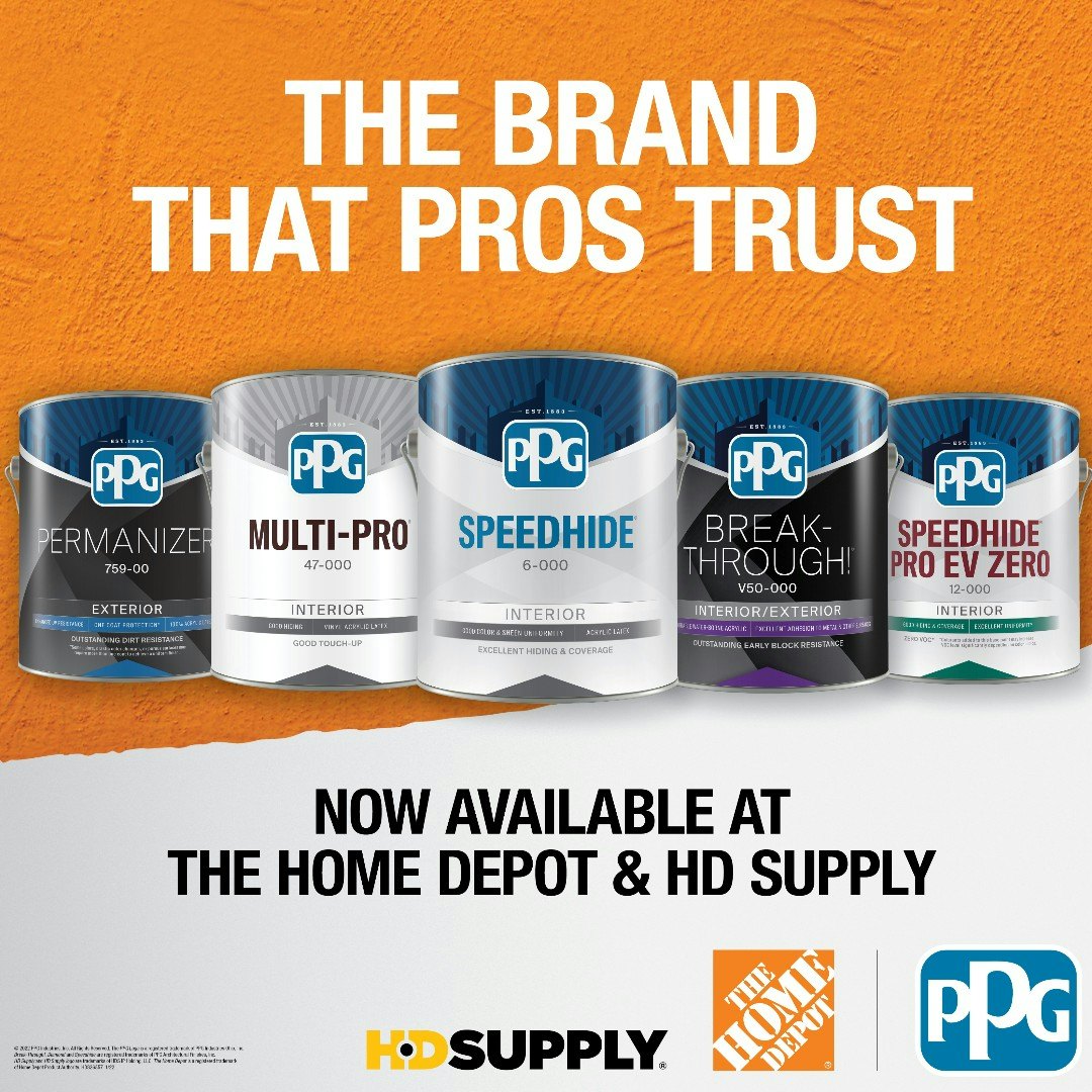 Home Depot HD Supply Launch PPG s Pro Paint Assortment at All US