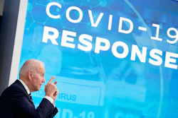 President Joe Biden speaks about the government's COVID-19 response, in the South Court Auditorium in the Eisenhower Executive Office Building on the White House Campus in Washington, Thursday, Jan. 13, 2022.