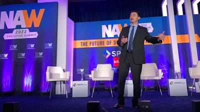 Miller Resource Group's Alex Chausovsky gives a 'Winning the War for Talent' presentation during NAW's Executive Summit on Jan. 26 in Washington D.C.