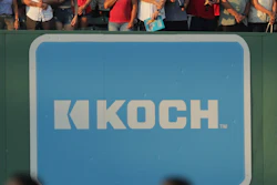 Koch Industries advertisement at Fenway Park, Boston, July 30, 2019.