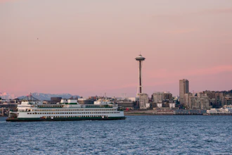 Ferry from Bainbridge Island to downtown Seattle.