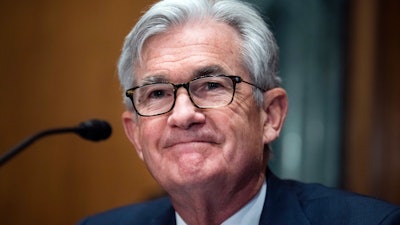 Federal Reserve Chairman Jerome Powell testifies before the Senate Banking Committee, March 3, 2022, Capitol Hill.