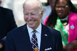 President Joe Biden participates in a magnolia tree planting ceremony on the South Lawn of the White House, May 30, 2022.