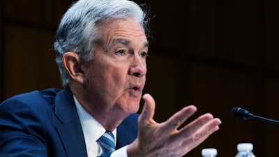 Federal Reserve Chairman Jerome Powell speaks to the Senate Banking Committee, June 22, 2022.