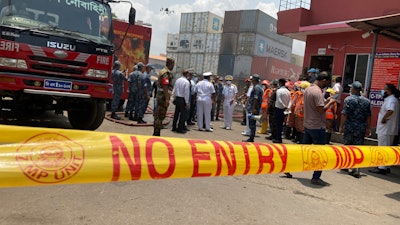 Dozens of people were killed and more than 100 others were injured after the inferno broke out following explosions in a container full of chemicals.