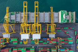 Aerial Crane At Port I Stock 1159208244
