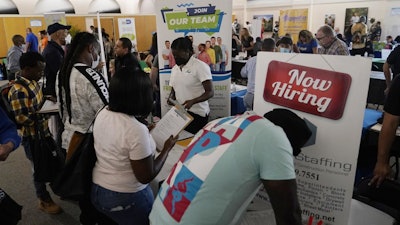 Job applicants at the 305 Second Chance Job & Resource Expo, Miami, June 10, 2022.