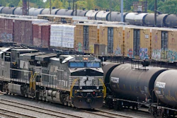 Norfolk Southern locomotives at the Conway Terminal, Conway, Pa., Sept. 15, 2022.