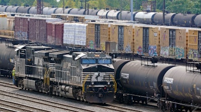 Norfolk Southern locomotives at the Conway Terminal, Conway, Pa., Sept. 15, 2022.