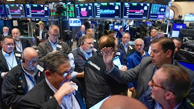 Traders on the floor of the New York Stock Exchange, Oct. 4, 2022.