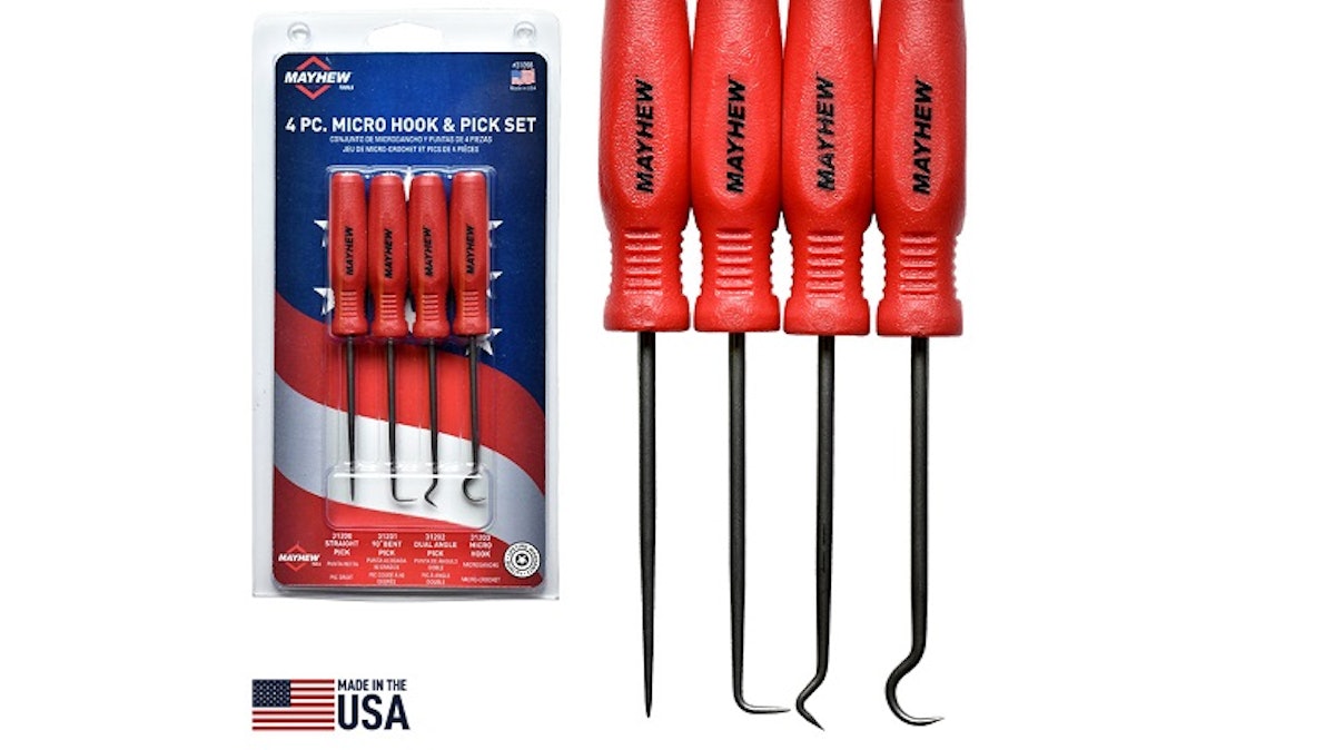 New 4 Piece Micro Hook and Pick Set From: Mayhew Tools