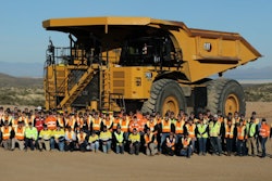 Caterpillar Early Learner customers attended the demonstration of the company's first battery electric 793 mining truck.