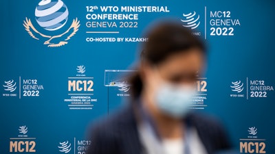 Ministerial Conference at the headquarters of the World Trade Organization in Geneva, Switzerland, June 12, 2022.