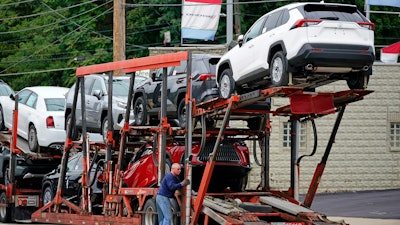 New cars delivered to a dealer in Pittsburgh, Sept. 29, 2022.