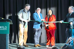 From left: World Group Corporate Communications Manager Kevin McClelland, World Group CEO Fred Hunger, NWSA Commissioner Kristin Ang and WDS President Duncan Wright at the ceremonial ribbon-cutting ceremony.