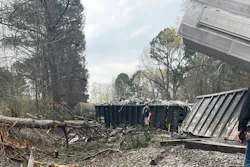 A Norfolk Southern train after derailing in Calhoun County, Ala., March 9, 2023.