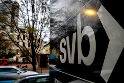A Silicon Valley Bank sign outside its office in Frankfurt, Germany, March 13, 2023.