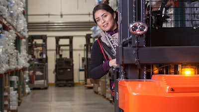 Rk Employee On Forklift