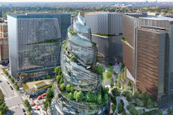 Artist rendering of the next phase of the company's headquarters redevelopment to be built in Arlington, Va.