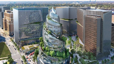 Artist rendering of the next phase of the company's headquarters redevelopment to be built in Arlington, Va.