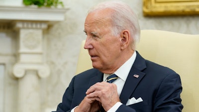 President Joe Biden during a meeting in the Oval Office, July 18, 2023.
