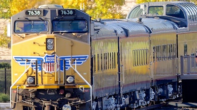 A Union Pacific locomotive in Omaha, Neb., Oct. 17, 2013.