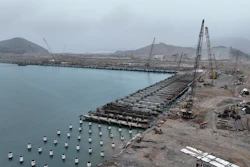 Construction on the Chancay Multipurpose Port Terminal, Chancay, Peru, Aug. 22, 2023.