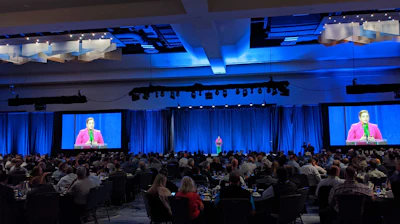Marisol Fernandez, president of AD's electrical and industrial business unit, speaks at the 'Spirit of Independence Awards' dinner, Aurora, Colo., Sept. 13, 2023.