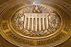 The seal of the Board of Governors of the United States Federal Reserve System at the Marriner S. Eccles Federal Reserve Board Building, Washington, Feb. 5, 2018.