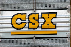 CSX logo in Nashville, Tenn., July 15, 2013.