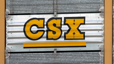 CSX logo in Nashville, Tenn., July 15, 2013.