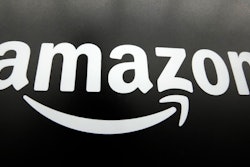 The Amazon logo is displayed at a Best Buy store in Pittsburgh on Jan. 23, 2023.