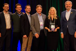 From left, Kevin, Connor, Patrick, Pat, Meaghan and Dave McCurdy at the Conway Center awards, Columbus, Ohio, Nov. 15, 2023.