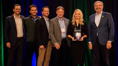 From left, Kevin, Connor, Patrick, Pat, Meaghan and Dave McCurdy at the Conway Center awards, Columbus, Ohio, Nov. 15, 2023.