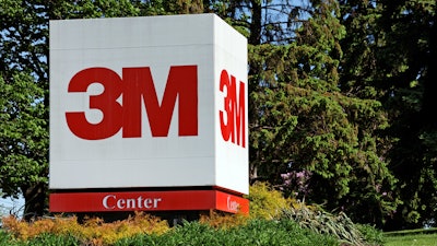 3M sign at the company's headquarters in Maplewood, Minn.