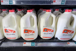 Milk for sale at a Whole Foods store, New York, Jan. 19, 2024.