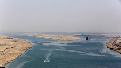 The Suez Canal from Ismailia, Egypt, Aug. 6, 2015.