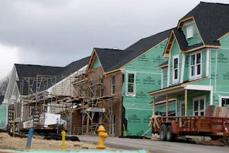 Homes under construction in Zelienople, Pa., March 1, 2017.