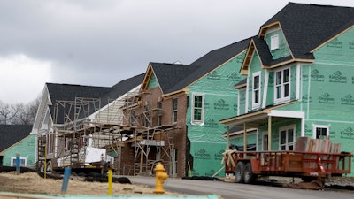 Homes under construction in Zelienople, Pa., March 1, 2017.