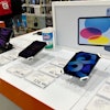 Apple iPads displayed in a Costco warehouse, Sheridan, Colo., March 17, 2024.