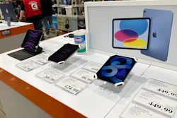 Apple iPads displayed in a Costco warehouse, Sheridan, Colo., March 17, 2024.
