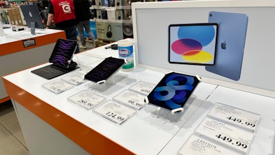 Apple iPads displayed in a Costco warehouse, Sheridan, Colo., March 17, 2024.