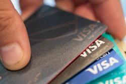 Visa credit cards in New Orleans, Aug. 11, 2019.