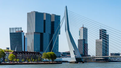 The Erasmusbrug bridge, Rotterdam, Netherlands.