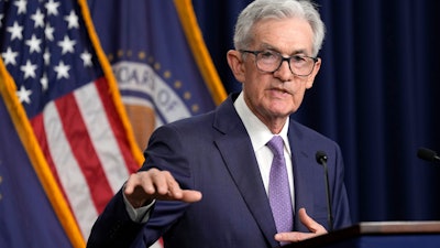 Federal Reserve Board Chair Jerome Powell during a news conference at the Federal Reserve in Washington, June 12, 2024.