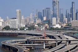 The coastal road project in Mumbai, India, Feb. 1, 2024.