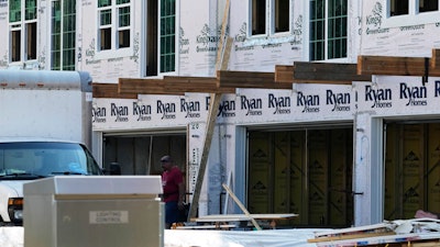 New homes under construction in Wheeling, Ill., Aug. 26, 2024.