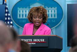 White House press secretary Karine Jean-Pierre during the daily briefing at the White House, Sept. 12, 2024.