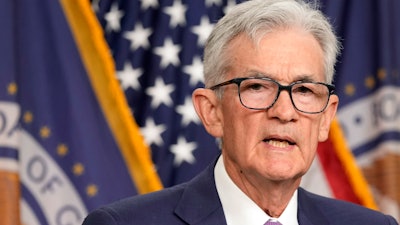 Federal Reserve Chair Jerome Powell during a news conference at the Federal Reserve in Washington, May 1, 2024.