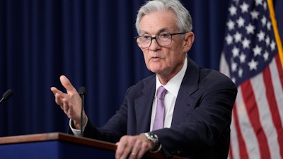 Federal Reserve Board Chairman Jerome Powell during a news conference at the Federal Reserve in Washington, Sept. 18, 2024.
